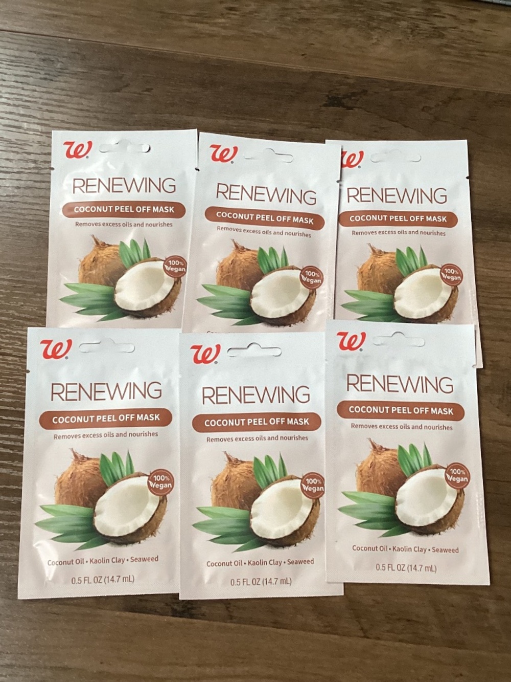 Walgreens Renewing Coconut Peel Off Mask Bundle 6 pack NEW